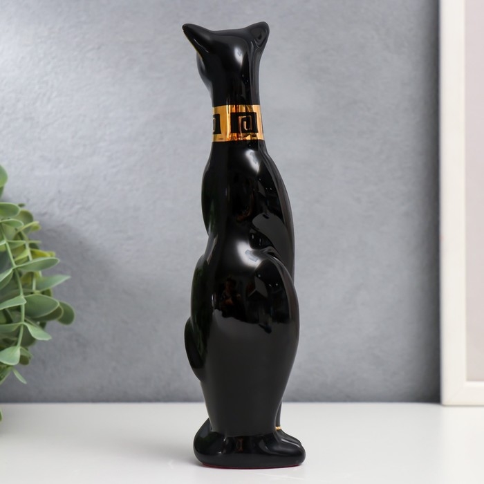 Сувенир керамика Сувенир керамика "Кошка египетская, чёрная" 21х5,5х6 см