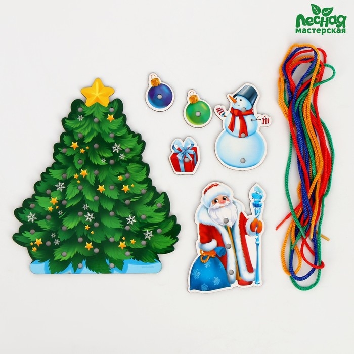 Новогодняя игрушка. Шнуровка «Новый год! Праздник в лесу» Новогодняя игрушка. Шнуровка «Новый год! Праздник в лесу»