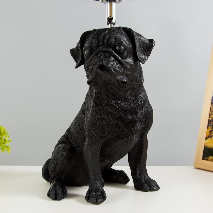 Настольная лампа Настольная лампа "Мопс" Е27 40Вт черный 20х21х59см RISALUX