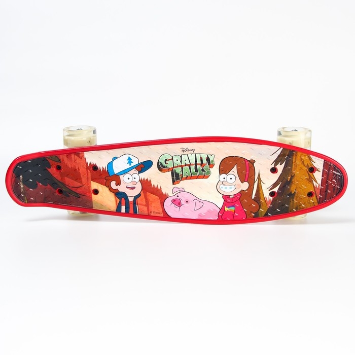 Пенниборд Gravity Falls 56 х 16 см, колёса световые PU 60х45 мм, ABEC 7, цвет бордовый Пенниборд Gravity Falls 56 х 16 см, колёса световые PU 60х45 мм, ABEC 7, цвет бордовый