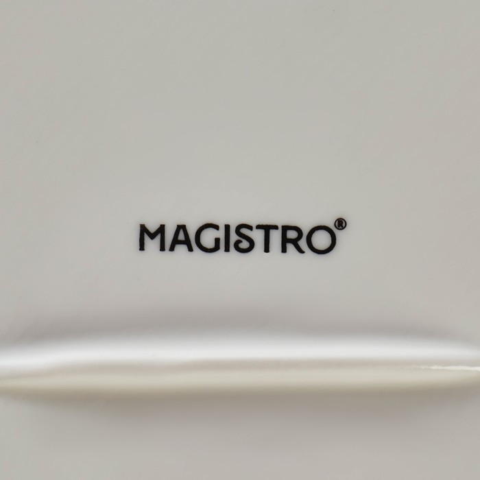 Тарелка фарфоровая пирожковая Magistro «Цветок Бланш», 22,5×22,5 см, цвет белый Тарелка фарфоровая пирожковая Magistro «Цветок Бланш», 22,5×22,5 см, цвет белый