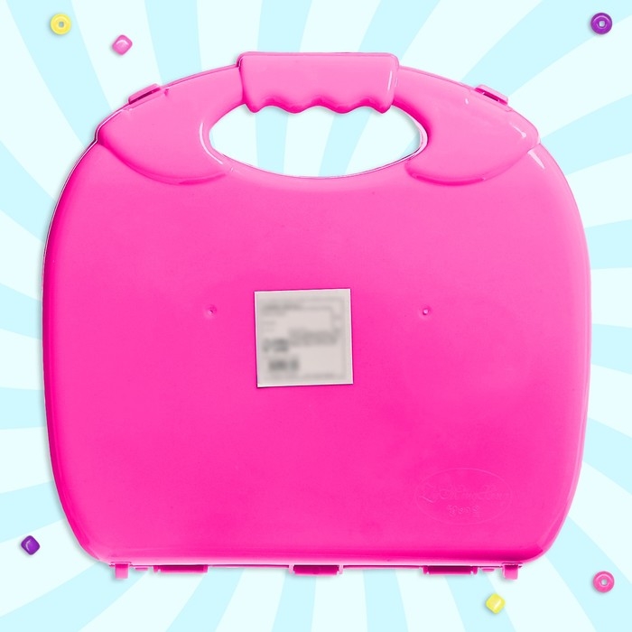 Игровой набор «Чемодан: Милые брелочки», крупный бисер, розовый Игровой набор «Чемодан: Милые брелочки», крупный бисер, розовый