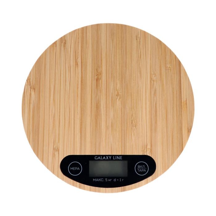 Весы кухонные Galaxy LINE GL 2813, электронные, до 5 кг, LCD-дисплей, коричневые