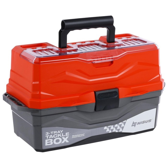 Ящик рыболовный Tackle Box трёхполочный NISUS, оранжевый Ящик рыболовный Tackle Box трёхполочный NISUS, оранжевый