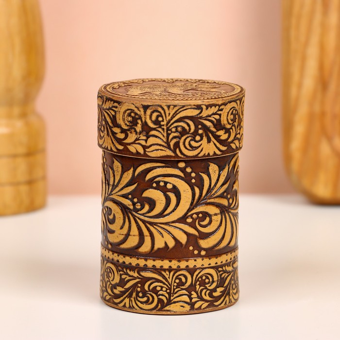 Набор стопок «Медведь», 3 шт, в футляре, 4,5×4,5×8 см, береста Набор стопок «Медведь», 3 шт, в футляре, 4,5×4,5×8 см, береста