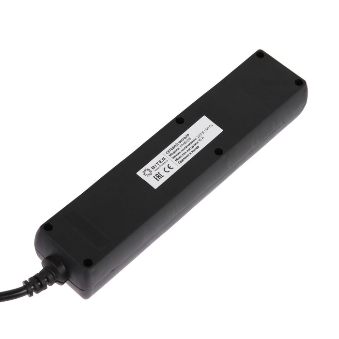 Сетевой фильтр 5bites SP4B-218 4S, 4 розетки, 1.8 м, 10 А, 3х0.75 мм2, с выкл., черный Сетевой фильтр 5bites SP4B-218 4S, 4 розетки, 1.8 м, 10 А, 3х0.75 мм2, с выкл., черный
