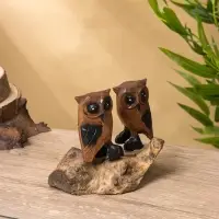 Сувенир интерьерный "Совушки" 15х9х14 см, дерево Сувенир интерьерный "Совушки" 15х9х14 см, дерево