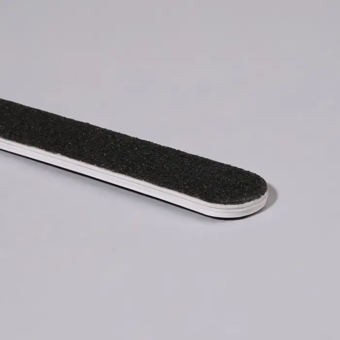 Пилка для ногтей, прямая, 80/100 грит, 18 см, чёрная