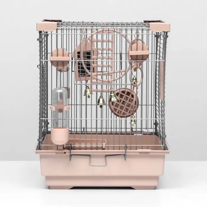 Клетка для птиц &laquo;Пижон&raquo; №100, разборная, 42&times;30&times;37 см, укомплектованная, бежевая