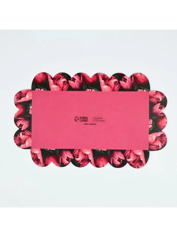 Коробка для кондитерских изделий с пластиковой крышкой &laquo;8 Марта&raquo;, 10.5&times;21&times;3 см