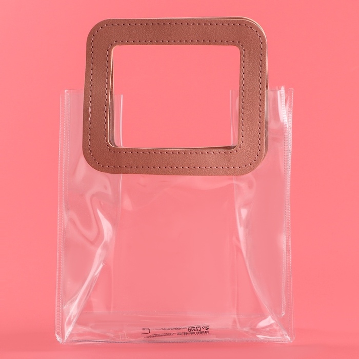 Пакет подарочный из ПВХ, розовый, 20 х 18 х 10 см Пакет подарочный из ПВХ, розовый, 20 х 18 х 10 см