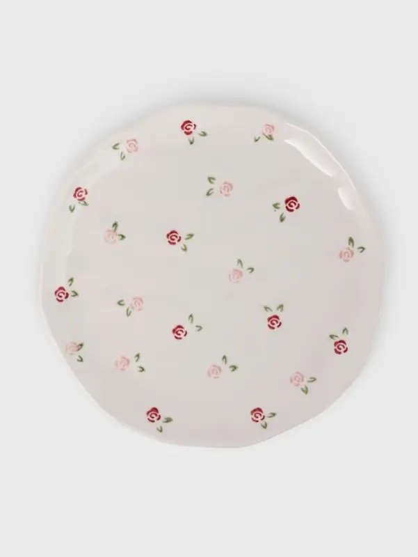 Тарелка &laquo;Уютный дом. Розы&raquo;, d=20 см, керамика, белая