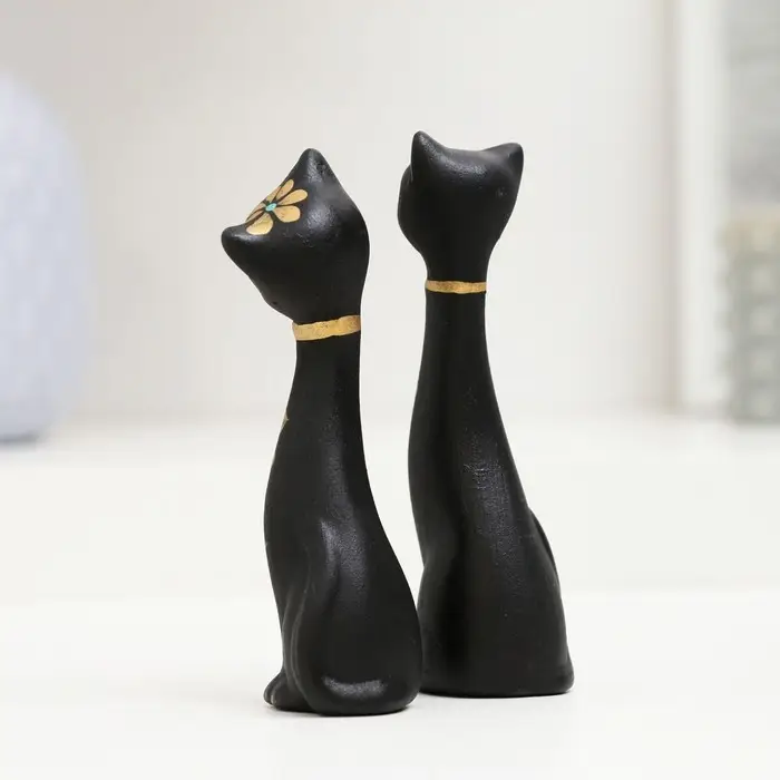 Фигура Фигура "Love Коты" набор 2шт черные 4х4х11см