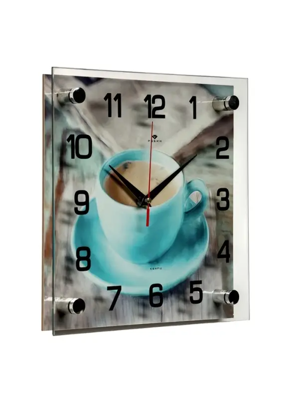 Часы настенные: Кухня, &laquo;Чашечка кофе&raquo;, бесшумные, 25&times;25 см