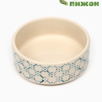 Миска керамическая "Сеточка" 180 мл, 10,5 х 4 см, белая