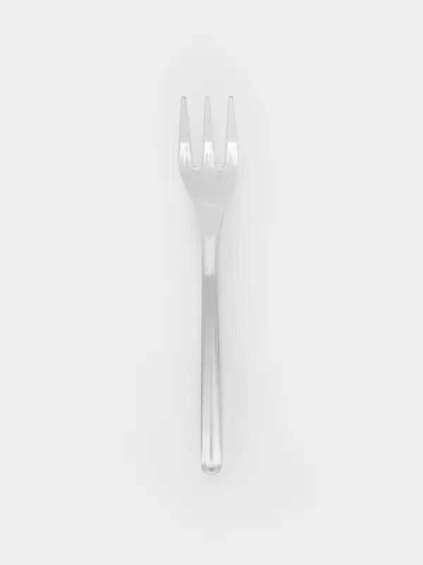 Вилка одноразовая для фуршета, набор 50 шт., 10 см, пластик, прозрачная