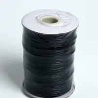 Шнур вощеный на бобине, d=2 мм, L=50 м, чёрный