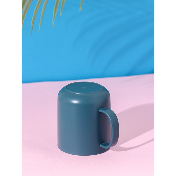 Кружка пластиковая Доляна «Дракончик», 350 мл, цвет бирюзовый