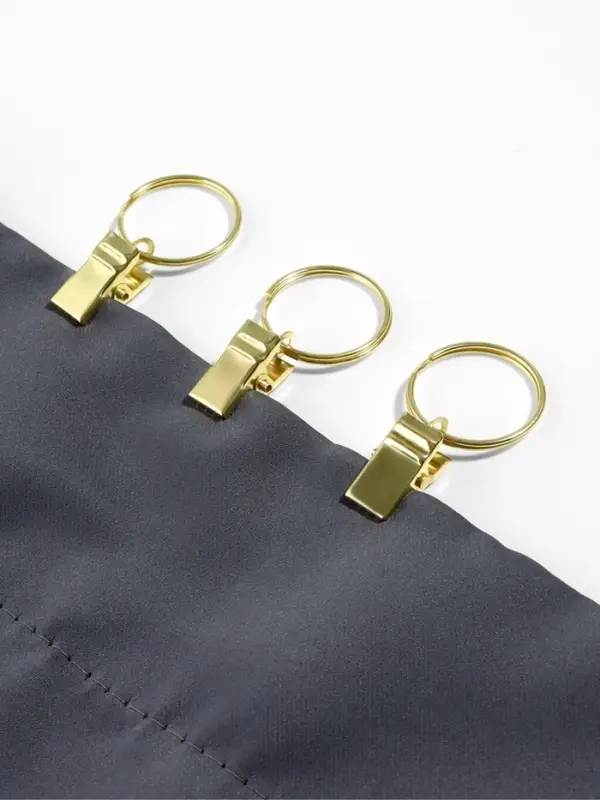 Кольцо для карниза, с зажимом, d=22/26 мм, 20 шт., цвет золотой