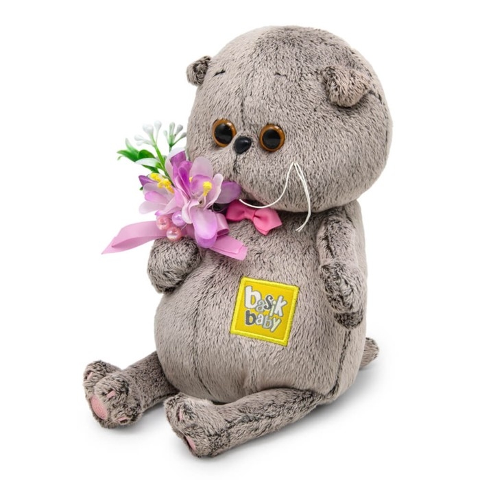 Мягкая игрушка «Басик BABY», с подснежниками, 20 см Мягкая игрушка «Басик BABY», с подснежниками, 20 см