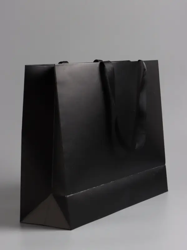 Пакет подарочный "Черный",  40 х 32 х 13 см