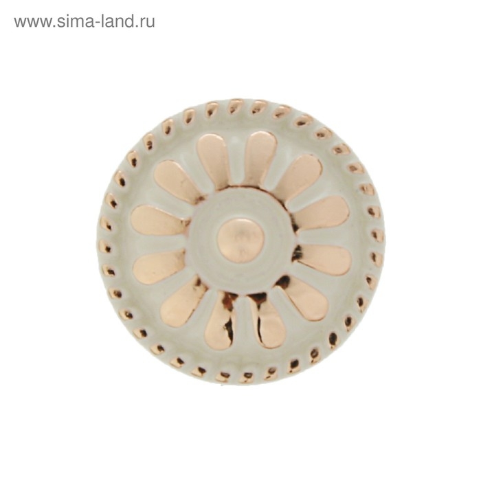 Ручка кнопка РК201, белая, с золотой вставкой, 8 шт TMP Ручка кнопка РК201, белая, с золотой вставкой, 8 шт TMP