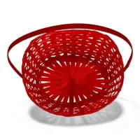 Набор корзин 3 шт 22х18x10 24х19x10 27х21x10 см ручка h=24/26/28 см Розовый