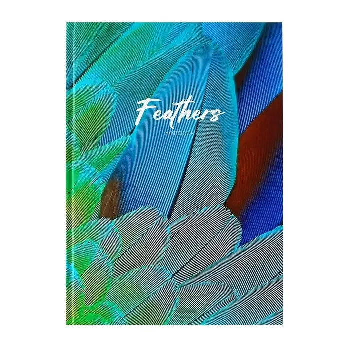 Колледж-тетрадь Calligrata TOP &laquo;Перья&raquo; А4, 160 листов, в клетку, в твёрдой обложке 7БЦ, матовая ламинация, выборочный лак