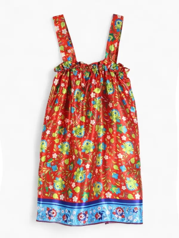 Сарафан русский народный «Русская девица», рост 110-128, красный