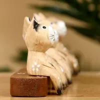 Сувенир «Зверушки на скамейке», 18×6×4.5 см, дерево, коричневый