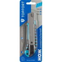 Нож универсальный Topfort 18 мм алюминиевый мет направл