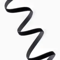 Лента бархатная, 6 мм, 18&plusmn;1 м, чёрная №03