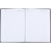 Ежедневник недатированный чёрный, А4, 200x270мм, 176 л, ATTACHE Каньон