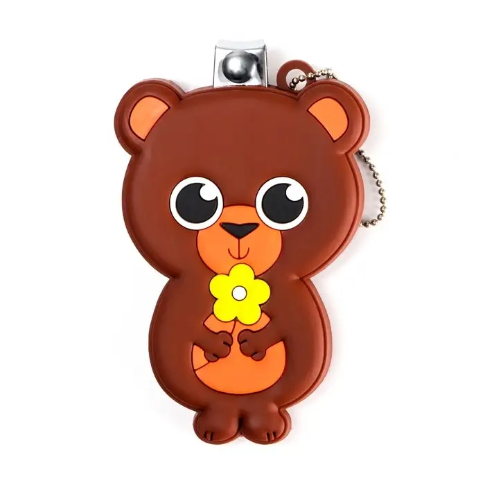 Детские, маникюрные щипчики - книпсеры «Малыши» с резиновой игрушкой, МИКС