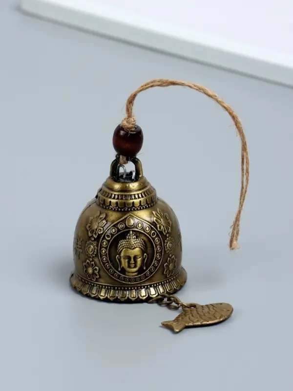 Колокольчик металл  Колокольчик металл "Будда и карп" набор 2 шт h=4,8 см d=6 см
