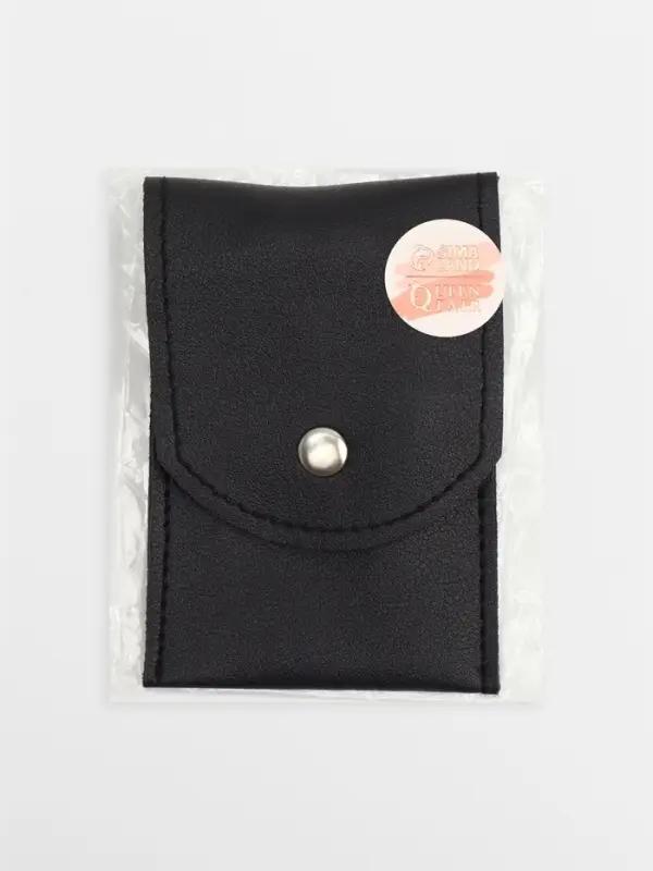 Набор маникюрный, 5 предметов, в футляре на кнопке, чёрный