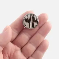 Пуговица металлическая на ножке &laquo;Витраж&raquo;, декоративная, d=25 мм, цвет белый, серебряный