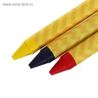 Мелки восковые 6 цветов, 93×8 мм, Calligrata, в картонной коробке