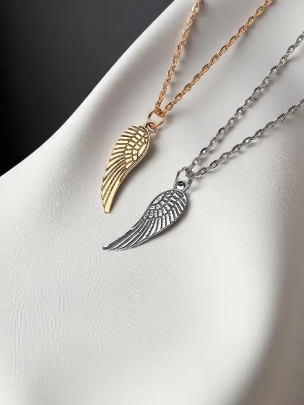 Кулоны парные &laquo;Крыло&raquo;, 45 см, цвет серебряный, золотой