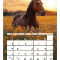 Календарь 2026 на ригеле «Тройка лошадей»