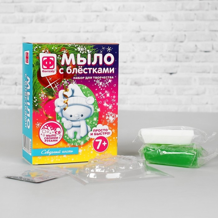 Мыло с блёстками фигурное «Новый год. Северный гость» Мыло с блёстками фигурное «Новый год. Северный гость»