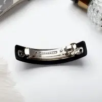 Заколка - автомат для волос QF &laquo;Серебряная ночь&raquo;, 8 см, чёрно-серебристая