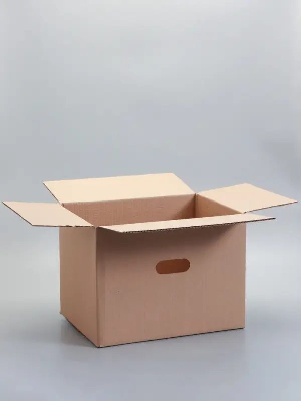 Коробка складная с ручками, бурая, 40 х 30 х 30 см