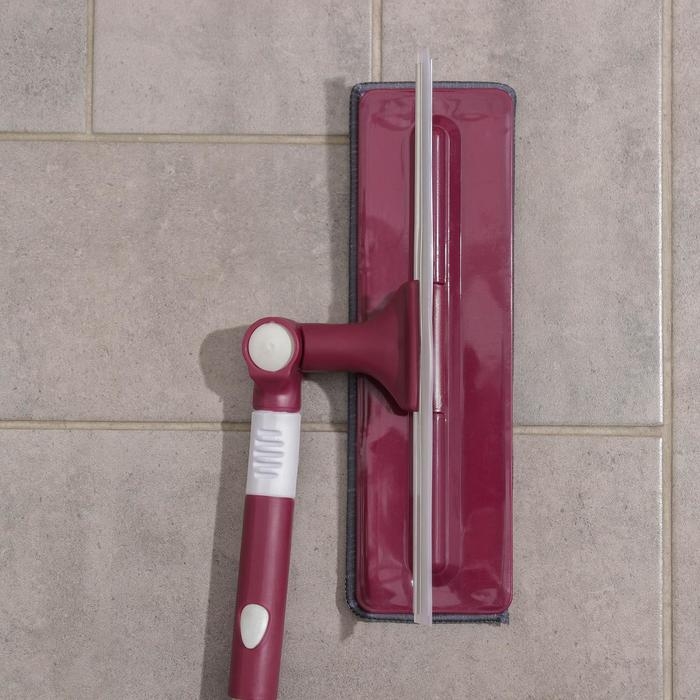 Окномойка с насадкой из микрофибры Доляна, фиксатор, стальная телескопическая ручка, 27×8×86(126) см, цвет МИКС Окномойка с насадкой из микрофибры Доляна, фиксатор, стальная телескопическая ручка, 27×8×86(126) см, цвет МИКС