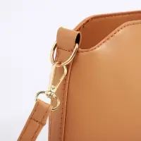 Сумка женская кросс-боди на молнии, 25&times;9.5&times;18.5 см, бежевая