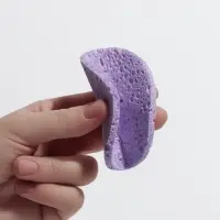 Спонж для умывания, d=8 см, фиолетовый