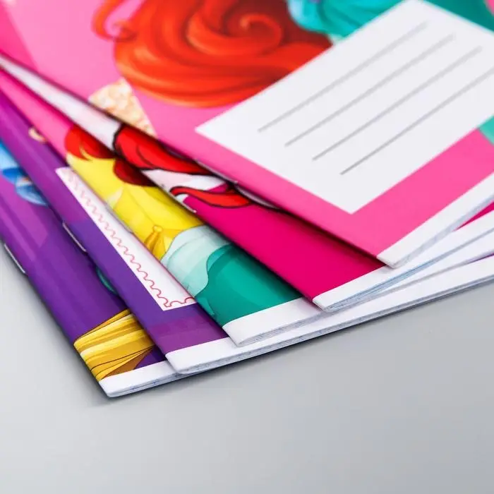 Тетрадь в клетку 12 листов, 5 видов МИКС, обложка мелованный картон, «Принцессы» Тетрадь в клетку 12 листов, 5 видов МИКС, обложка мелованный картон, «Принцессы»