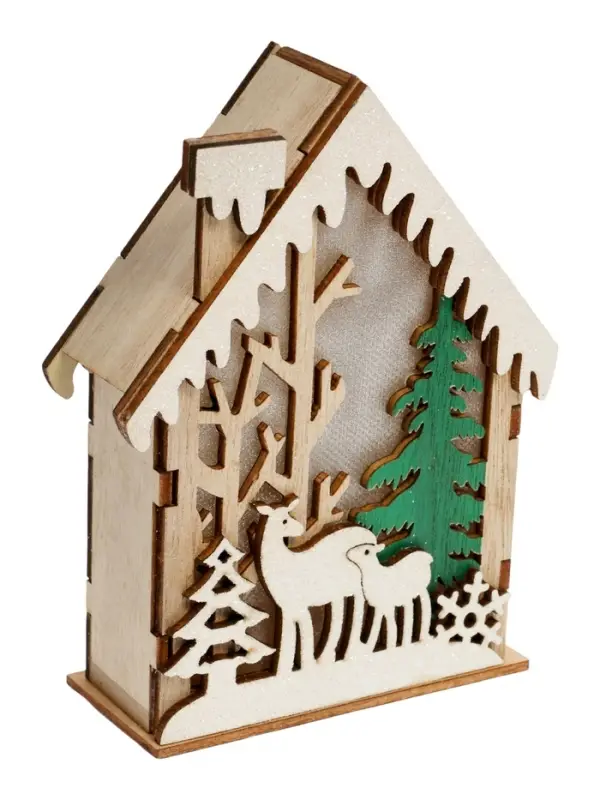 Световой декор настольный Лесная мастерская &laquo;Домики&raquo; 12.5 см, МИКС