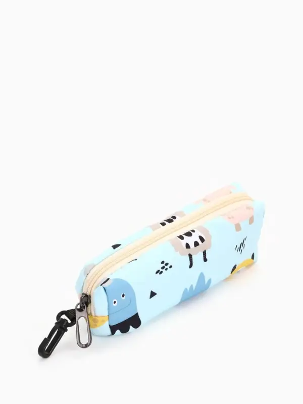 Рюкзак школьный &laquo;Монстрики&raquo;, с пеналом, 29&times;12&times;41 см, голубой