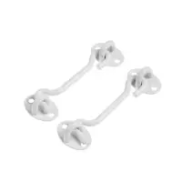 Крючок ветровой LOCKLAND KV001, L=100 мм, нержа, цвет белый, 2 шт